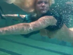 Find-Best-Pantyhose.com presents: Blonde is a great swimmer with nice tits