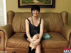 Find-Best-Pantyhose.com presents: Amateur cutie playing with her pussy