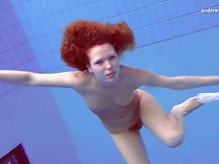 Find-Best-Pantyhose.com presents: Matrosova hot ginger pussy in the pool