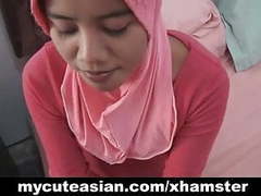 Find-Best-Pantyhose.com presents: Asian amateur in head scarf sucks then fucks
