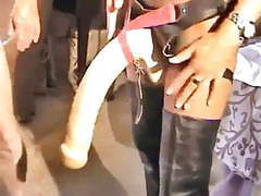 Find-Best-Pantyhose.com presents: Lisa berlin get a new strap-on for christmas