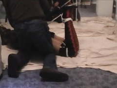 Find-Best-Pantyhose.com presents: Kathy hogtied and struggling