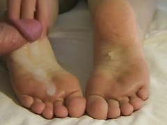 Find-Best-Pantyhose.com presents: Triple cum footjob