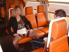Find-Best-Pantyhose.com presents: Virgin boy and nasty mom in train
