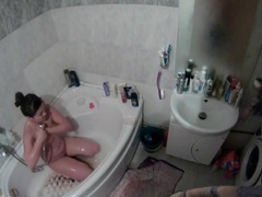Find-Best-Pantyhose.com presents: Curvy naked girl takes a sexy shower