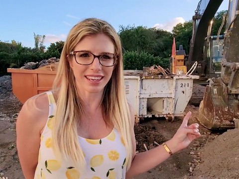 Find-Best-Pantyhose.com presents: Outdoors video of sexy blonde wife cory chase with glasses