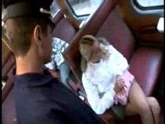 Find-Best-Pantyhose.com presents: Girl fucked by two guys on rail car
