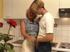 Find-Best-Pantyhose.com presents: Fucking his busty aunt in the kitchen