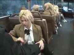 Find-Best-Pantyhose.com presents: Naughty schoolgirl suck and stroke on the bus