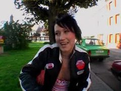 Find-Best-Pantyhose.com presents: Slut fucked by the road before a cumshot