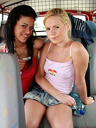 Find-Best-Pantyhose.com presents: Naughty young Ellis and her hot friend share a hard cock