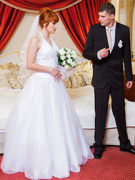 Find-Best-Pantyhose.com presents: Redhead Czech bride Lucy Bell getting double fucked on her wedding day