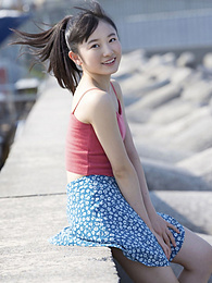 Find-Best-Pantyhose.com presents: Asian teen Chisaki Morito demonstrates her tiny tits and demonstrates her exposed body outdoors
